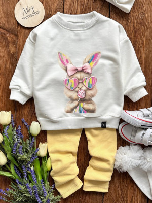 Bluza dziecięca kolorowy zajączek z lizakiem