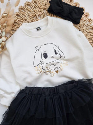 Bluza dziecięca słodki króliś na złotej gałązce