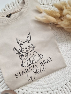 Koszulka dziecięca z króliczkami Starszy Brat