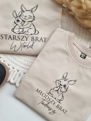 Koszulka dziecięca z króliczkiem Młodszy Brat