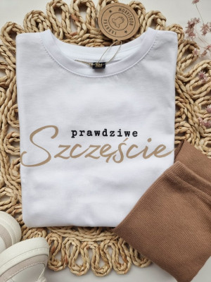 Koszulka dla dziecka z nadrukiem prawdziwe szczęście