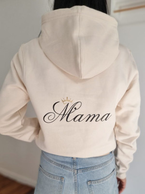 Bluza unisex z kapturem Mama z koroną