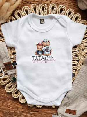 Body niemowlęce z nadrukiem Tata & Syn najlepsi przyjaciele