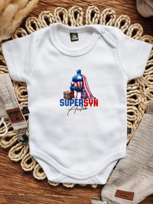Body niemowlęce z nadrukiem Super Syn