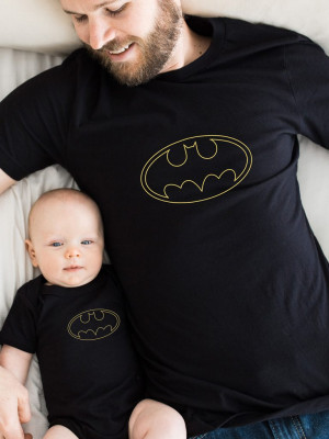 Komplet dla taty i dziecka batman