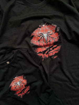 Komplet dla taty i dziecka spiderman