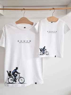 Komplet dla taty i dziecka rower mam w genach