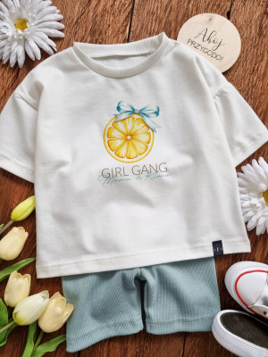 Koszulka dziecięca z nadrukiem cytryny Girl Gang