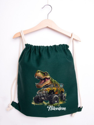 Worek dla dziecka t-rex w aucie + imię