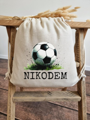 Worek dla dziecka z nadrukiem piłki + imię