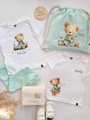 Zestaw do przedszkola 4el. misia w sukience