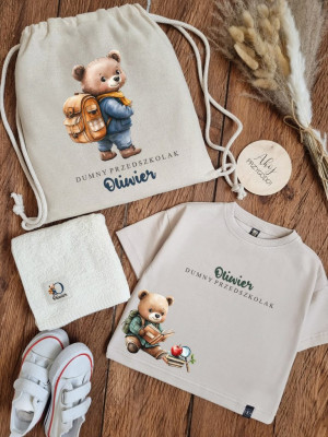 Zestaw do przedszkola 3el. misiek dumny przedszkolak