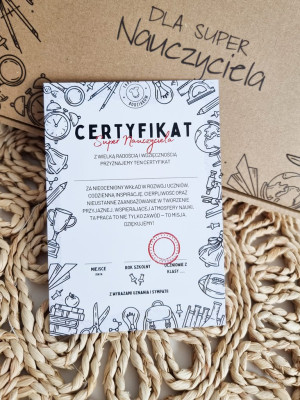 Certyfikat super nauczyciela