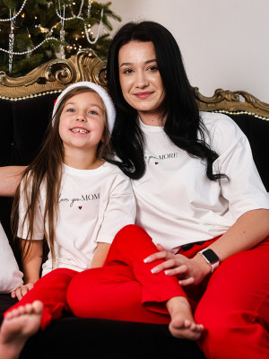 Piżama damska z nadrukiem love you MORE