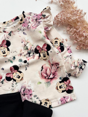 Koszulka z falbankami długi rękaw myszka Minnie