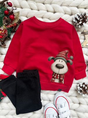 Bluza dziecięca piesek w czapce