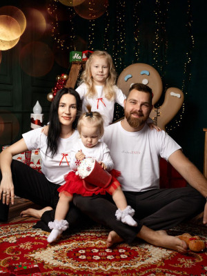 Damska koszulka z kokardką christmas mama
