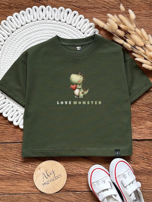 Koszulka dziecięca dino love monster
