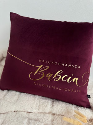 Poduszka welurowa najukochańsza Babcia na świecie