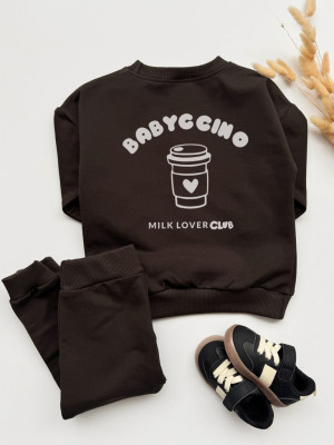Komplet dla dziecka babyccino (bluza + spodnie)