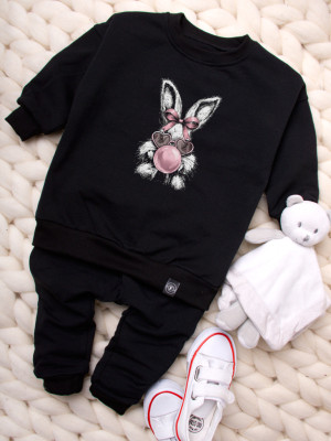 Bluza dziewczęca króliczek z gumą balonową