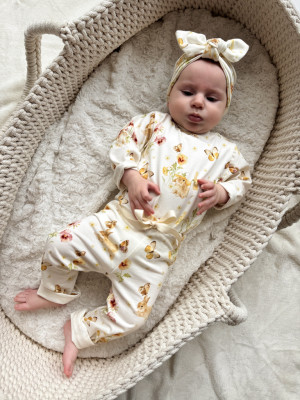 Legginsy niemowlęce króliczki i motyle