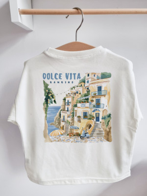 Koszulka dziecięca z nadrukiem dolce vita bambino