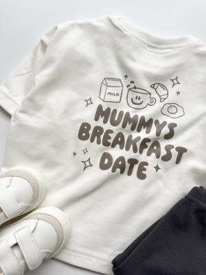 Koszulka dziecięca z nadrukiem mummys breakfast date