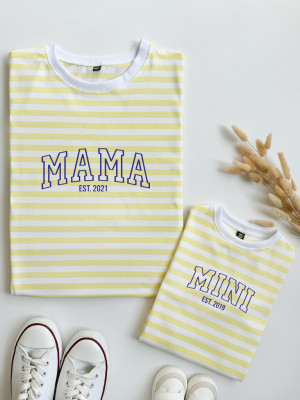 Komplet koszulek w paski MAMA MINI