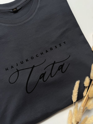 Koszulka męska z nadrukiem najukochańszy tata