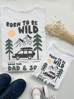 Komplet dla taty i dziecka born to be wild dream team