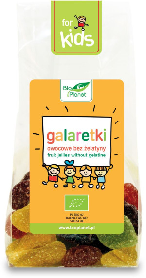 GALARETKI OWOCOWE BEZ ŻELATYNY BEZGLUTENOWE BIO 100 g - BIO PLANET