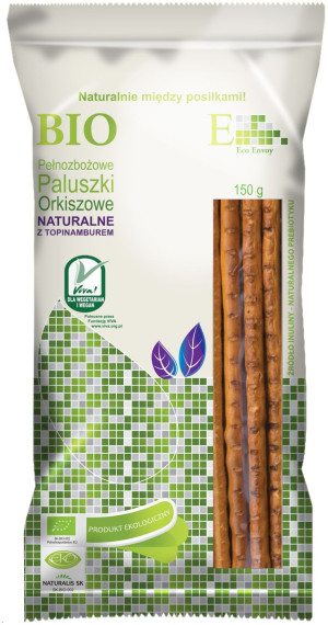 PALUSZKI ORKISZOWE PEŁNOZIARNISTE NATURALNE Z TOPINAMBUREM BIO 150 g
