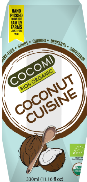 COCONUT MILK - NAPÓJ KOKOSOWY BEZ GUMY GUAR (17 % TŁUSZCZU) BIO 330 ml