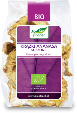 KRĄŻKI ANANASA SUSZONE BIO 100 g