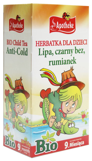 HERBATKA DLA DZIECI - LIPA, CZARNY BEZ, RUMIANEK BIO (20 x 1,5 g) 30 g