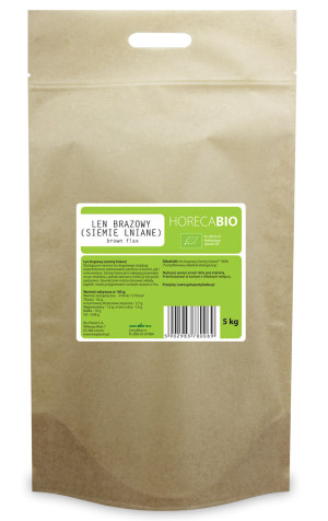 LEN BRĄZOWY (SIEMIĘ LNIANE) BIO 5 kg