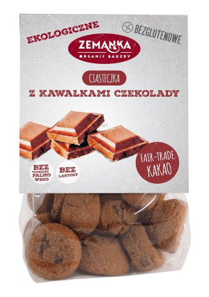 CIASTKA Z KAWAŁKAMI CZEKOLADY BEZGLUTENOWE BIO 100 g