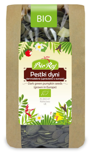 PESTKI DYNI CIEMNOZIELONE (UPRAWIANE W EUROPIE) BIO 300 g