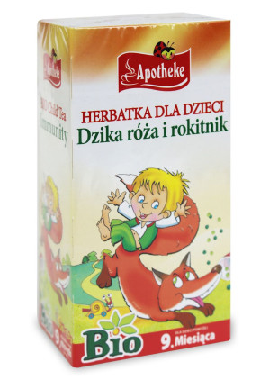 HERBATKA DLA DZIECI - DZIKA RÓŻA I ROKITNIK BIO (20 x 1,5 g) 30 g
