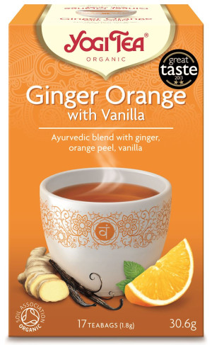 HERBATKA IMBIROWO - POMARAŃCZOWA Z WANILIĄ (GINGER ORANGE WITH VANILLA) BIO (17 x 1,8 g) 30,6 g