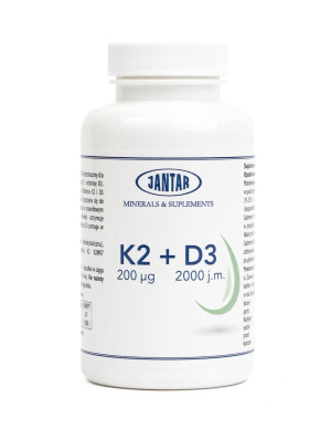 WITAMINA K2 + D3 90 KAPSUŁEK (200 mcg + 5 mcg) - JANTAR