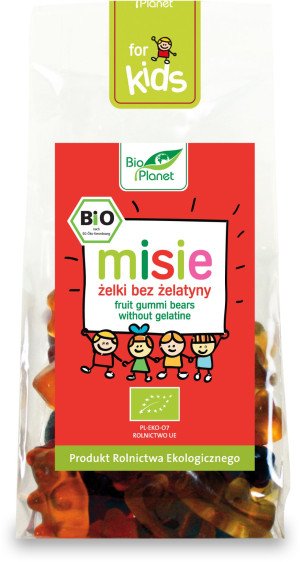 ŻELKI (MISIE) BEZ ŻELATYNY BEZGLUTENOWE BIO 100 g - BIO PLANET