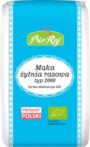 MĄKA ŻYTNIA RAZOWA TYP 2000 BIO 1 kg