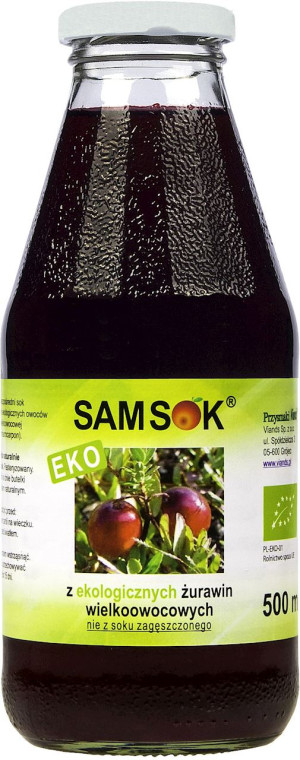 SAM SOK Z ŻURAWINY WIELKOOWOCOWEJ NFC BIO 500 ml