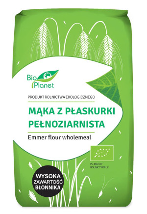 MĄKA Z PŁASKURKI PEŁNOZIARNISTA BIO 500 g