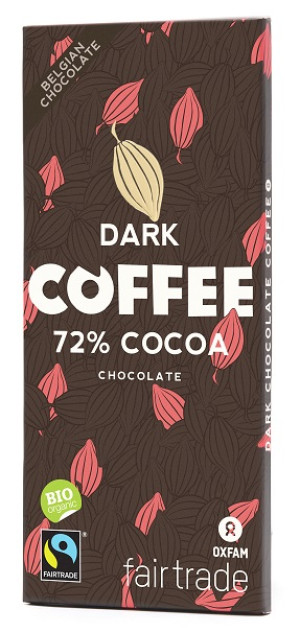 CZEKOLADA GORZKA Z ZIARNAMI KAWY FAIR TRADE BIO 100 g