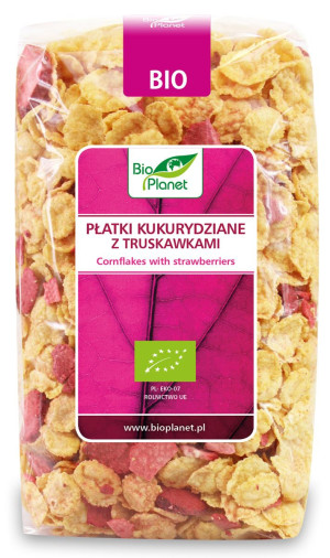 PŁATKI KUKURYDZIANE Z TRUSKAWKAMI BIO 250 g