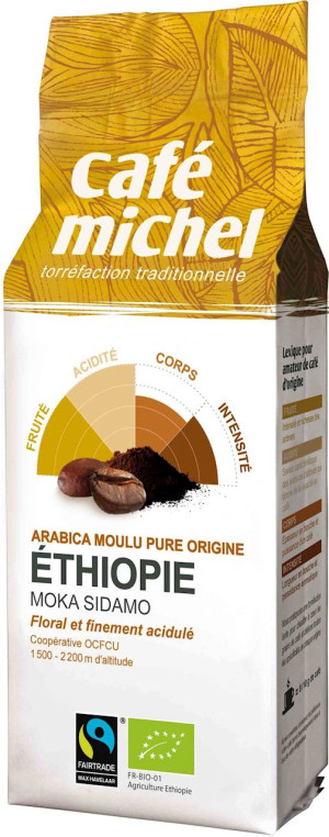 KAWA MIELONA ARABICA 100 % MOKA SIDAMO ETIOPIA FAIR TRADE BIO 250 g