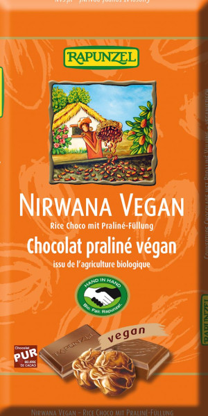 CZEKOLADA KUWERTURA Z NADZIENIEM PRALINOWYM NIRWANA BIO 100 g